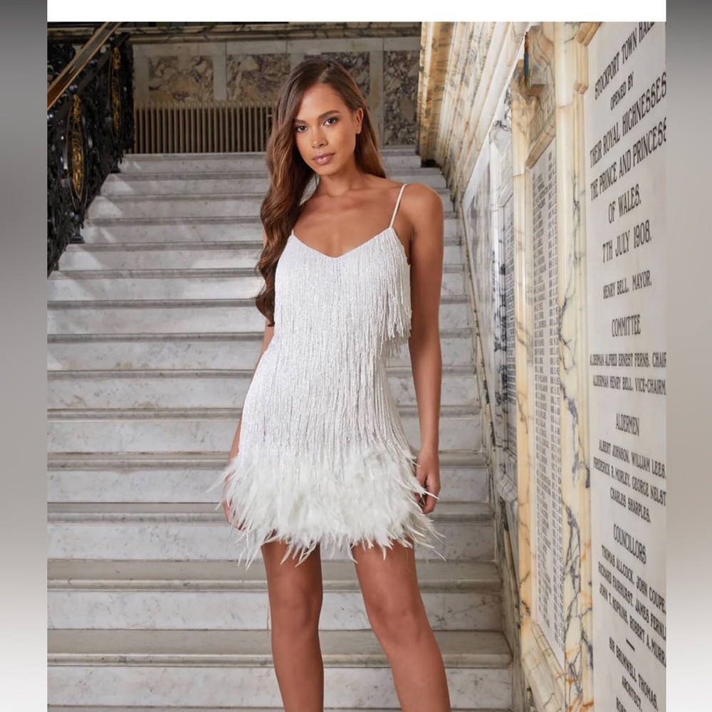 Nadine Merabi Lottie white dress